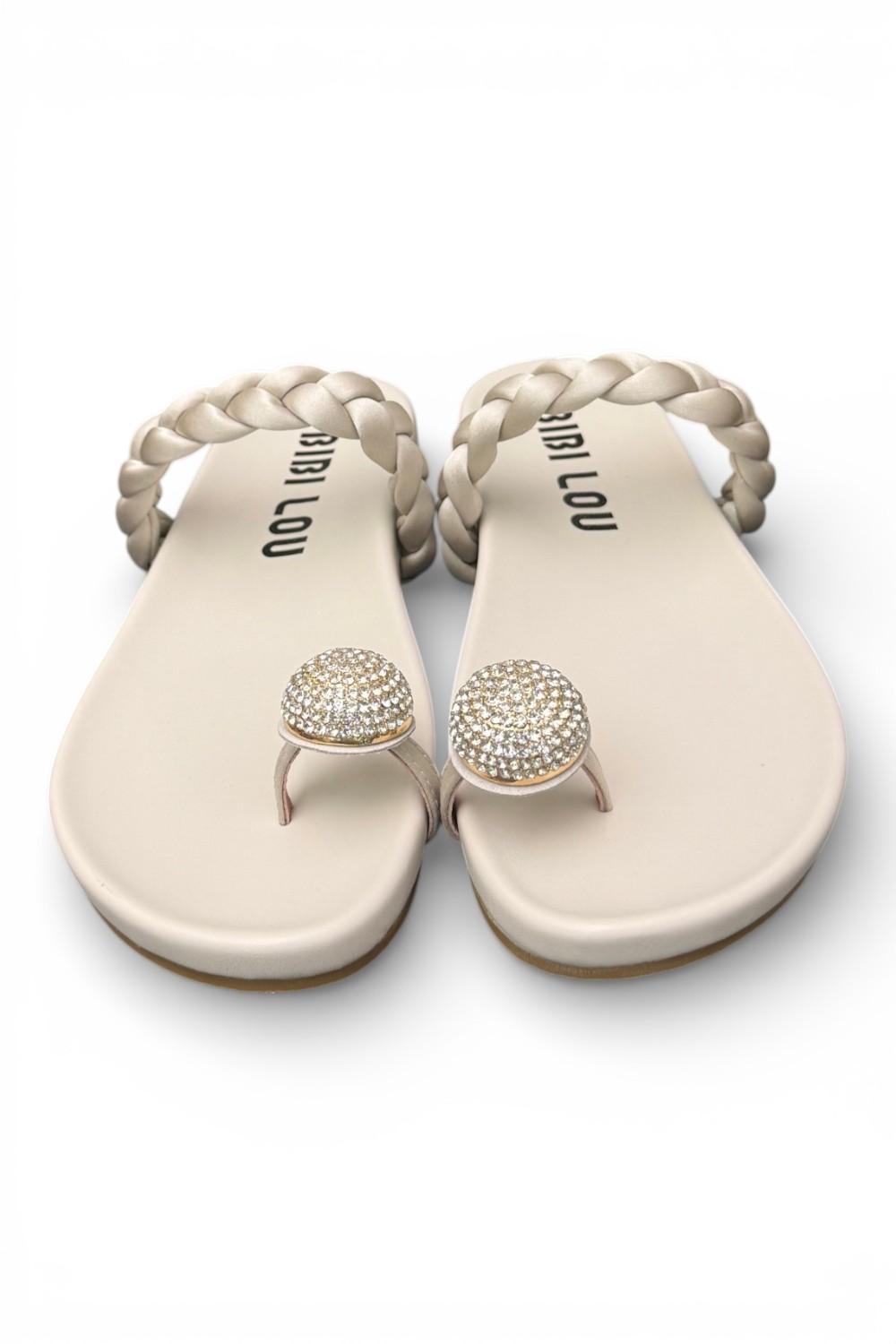 Ciabatta infradito anello strass perla Bibi Lou 