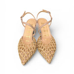Slingback rafia taupe T70  Matteo Pitti 