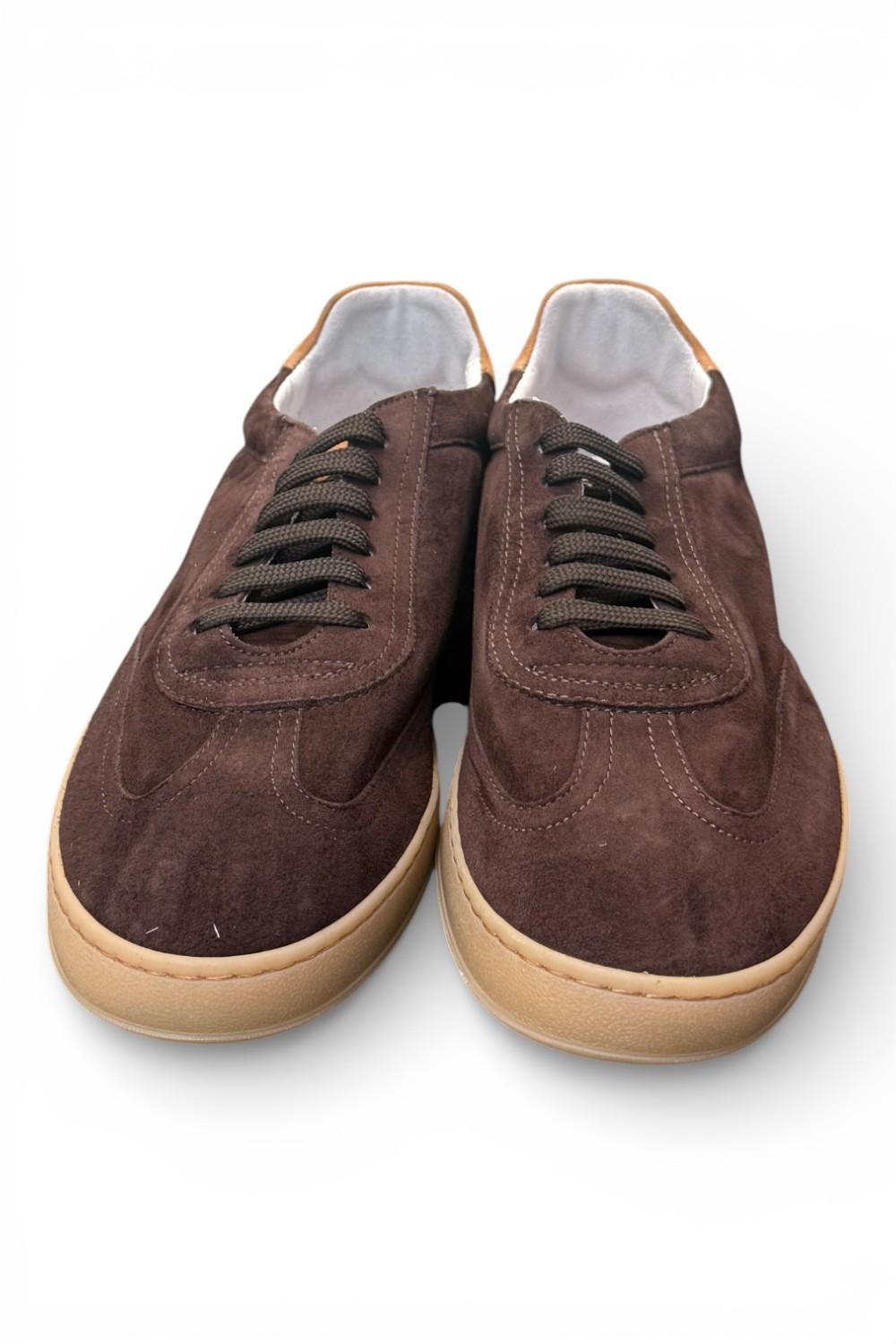 Sneaker uomo Soldini 80 Akira suede brown taffy<BR/> 