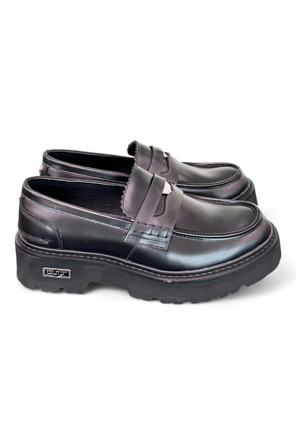 Mocassino penny gomma nero Cult 
