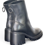 Stivaletto donna nero zip tacco 60 Target<BR/> 