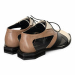 Semiaperto laccio nero beige bianco Le Bohemien<BR/> 