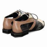 Semiaperto laccio nero beige bianco Le Bohemien<BR/> 