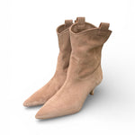 Stivaletto texano elegante suede beige 