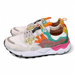 Sneaker donna Flower Mountain Yamano 3 White Fuxia 1N11 rete 