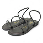 Sandalo strass nero Le Salentine 