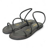 Sandalo strass nero Le Salentine 