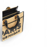 Shopping Iconique Tote mini Straw  beige black rafia Rue Madam 