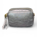 Borsina camera case pelle argento 