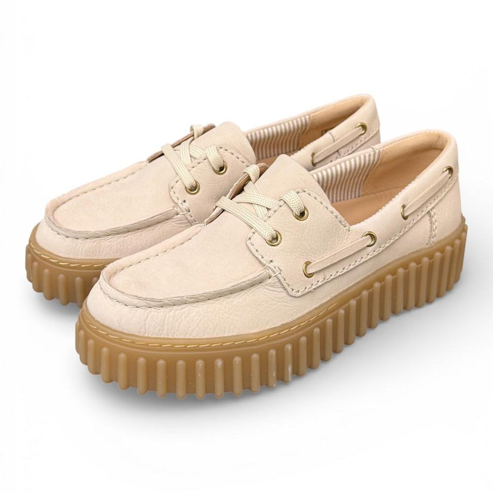 Barca Clarks Boat Cleyhill Torhill nabuk latte 