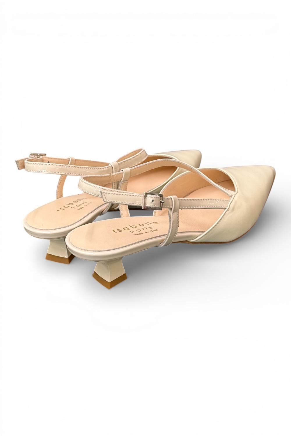Slingback cintino pelle panna Isabelle Paris 
