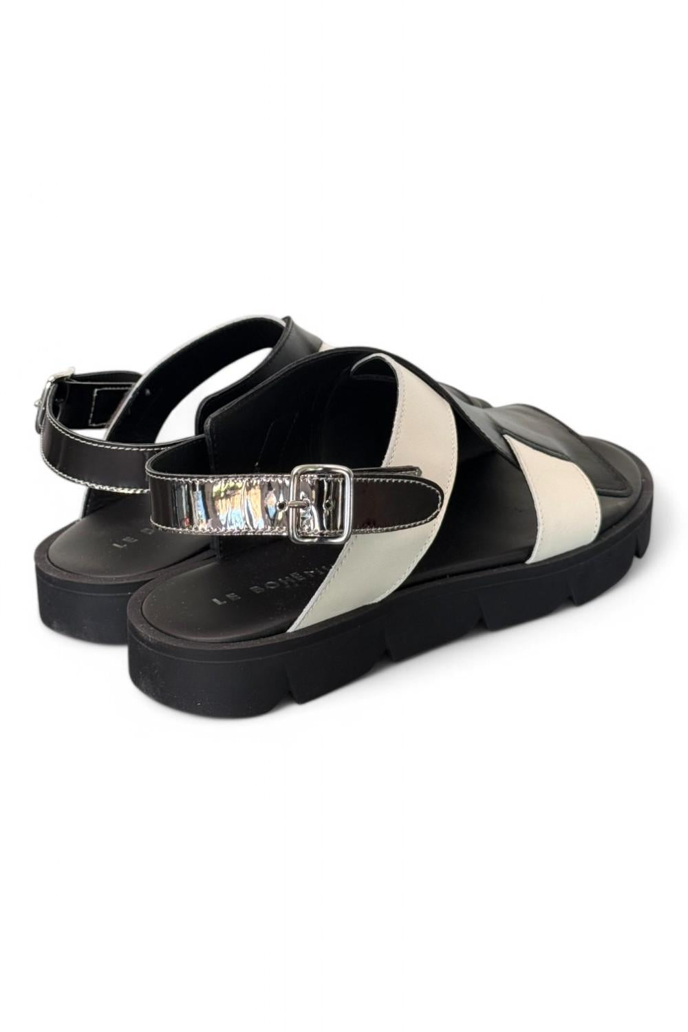Sandalo asimmetrico nero Le Bohemien 