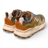 Sneaker uomo Yamano 3 1F06 canvas military Flower Mountain 