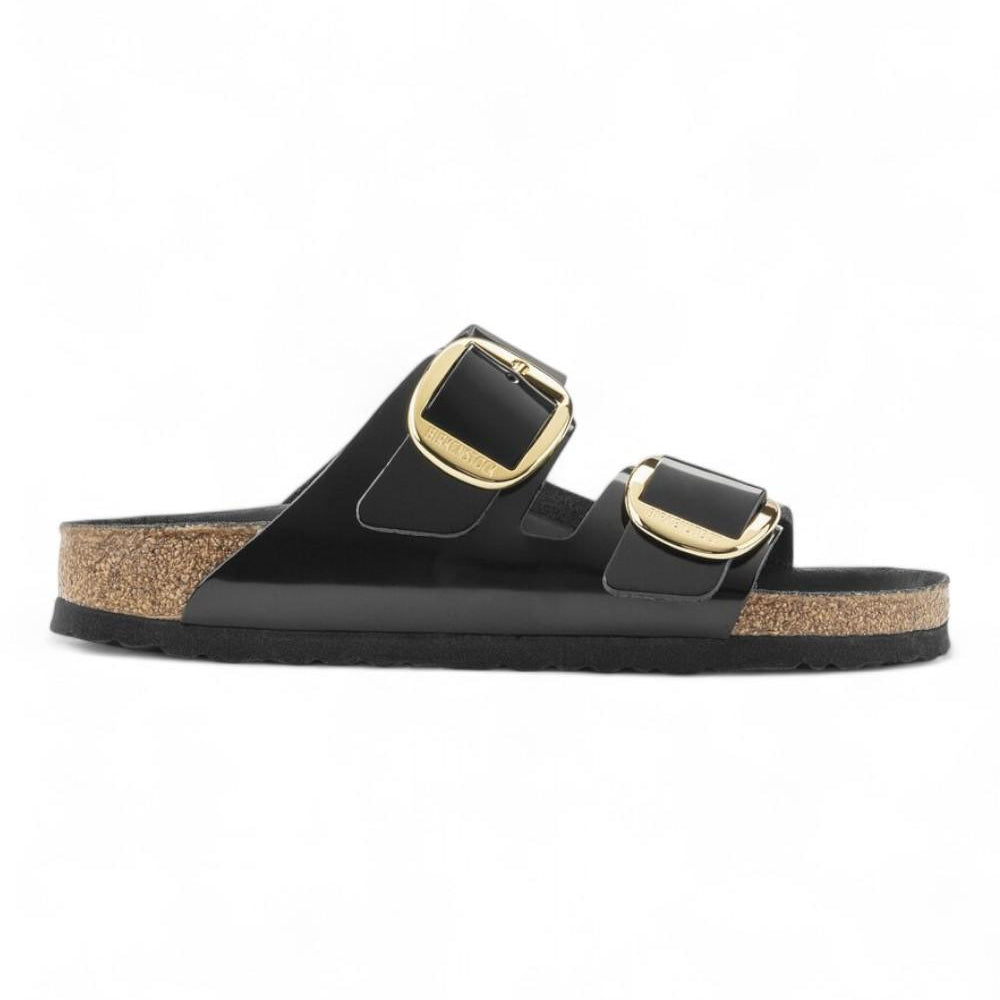 Ciabatta Arizona Big Buckle Shine Black Birkenstock 1021476 