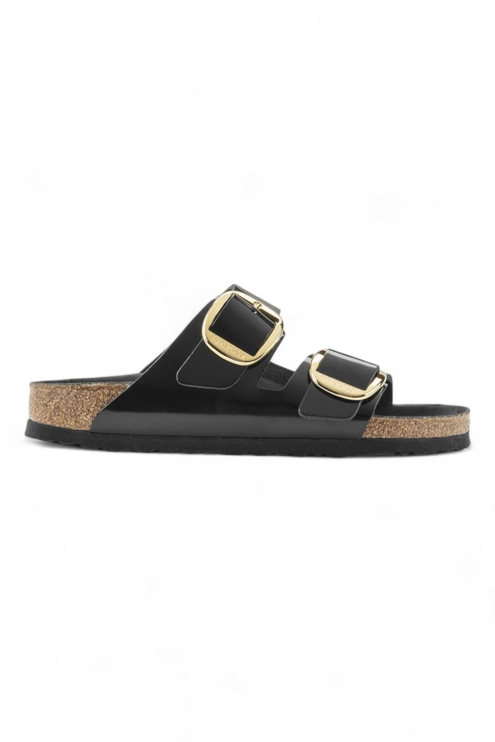 Ciabatta Arizona Big Buckle Shine Black Birkenstock 1021476 