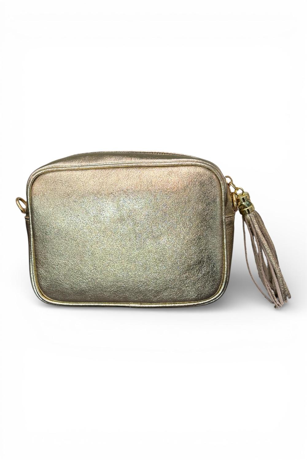 Borsina camera case pelle platino 