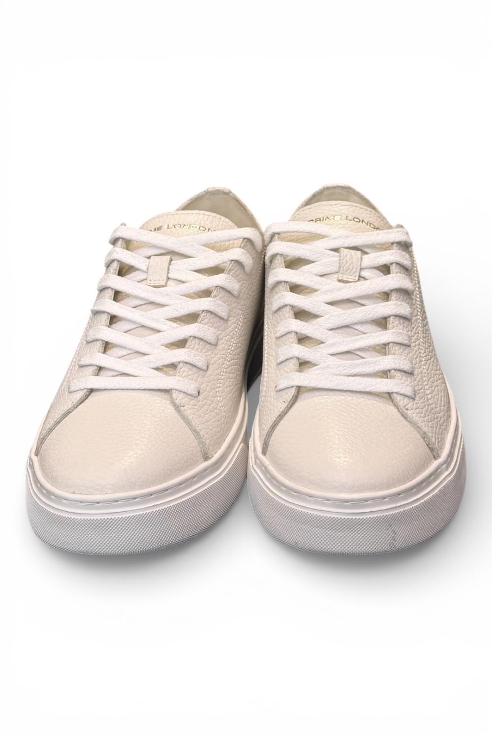 Sneaker pelle martellata bianca XL Crime London 