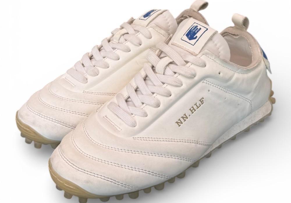 Sneaker sokker pelle bianca blu Nine an Half<BR/> 