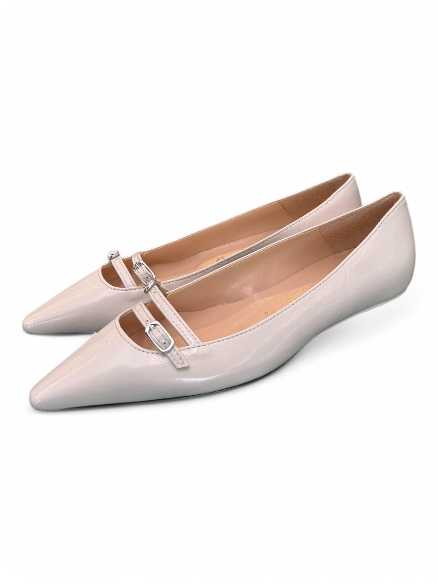 Ballerina cintino pelle sasso flat Les Autres<BR/> 