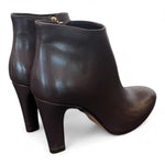 Stivaletto zip T80 pelle marrone Elisa Lanci<BR/> 