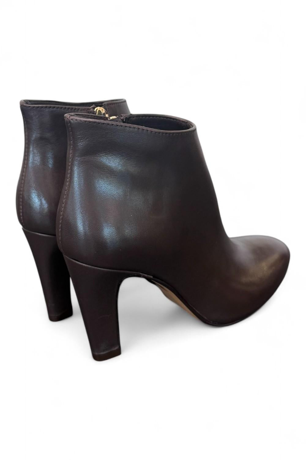 Stivaletto zip T80 pelle marrone Elisa Lanci<BR/> 