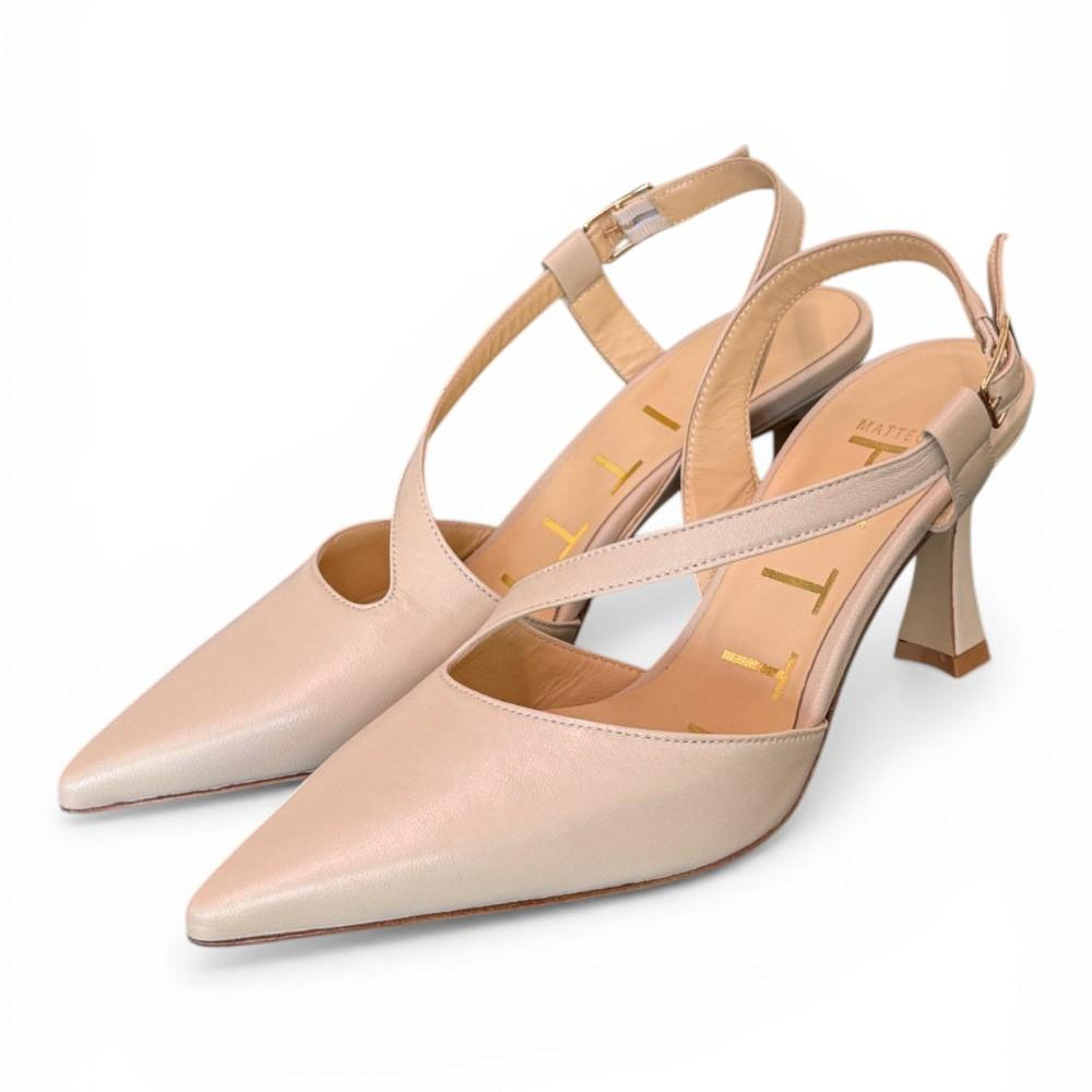 Slingback trasversale pelle osso Matteo Pitti 
