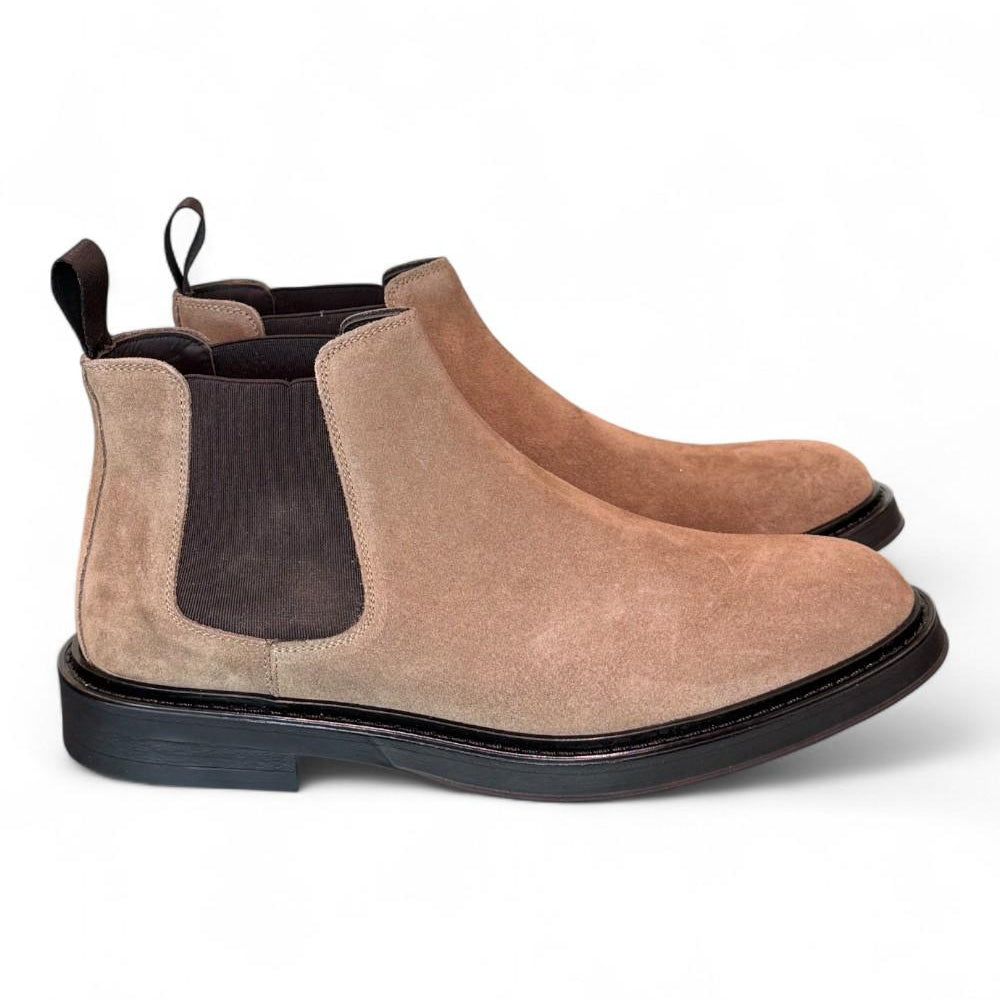 Stivaletto beatles suede tortora Dino Draghi<BR/> 