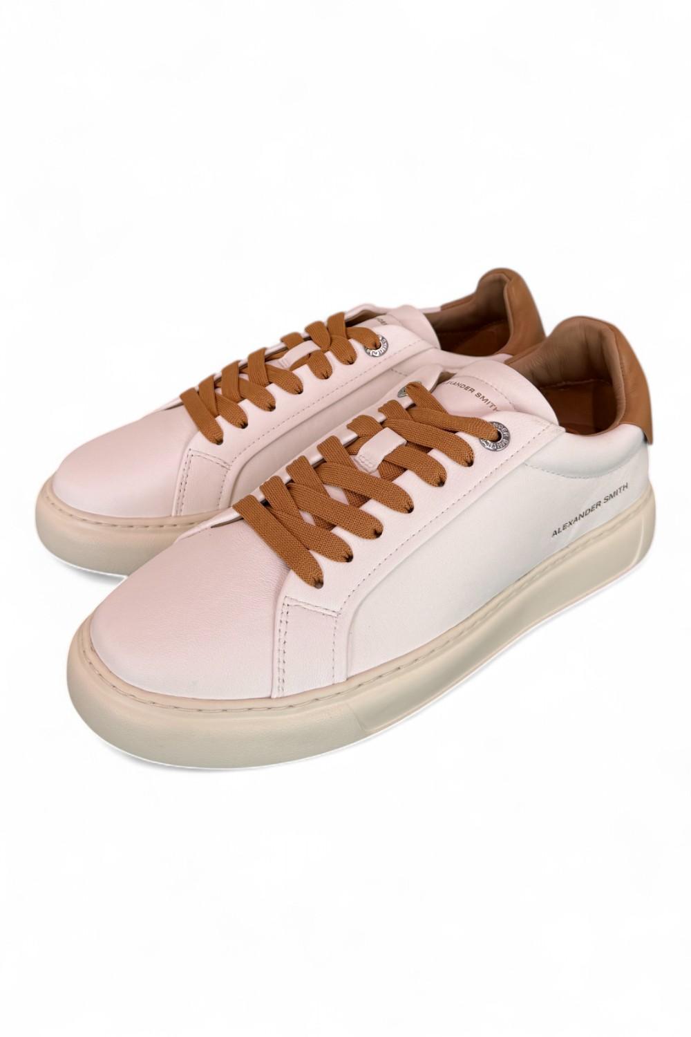 Sneaker uomo Soho white mustard Alexander Smith<BR/> 