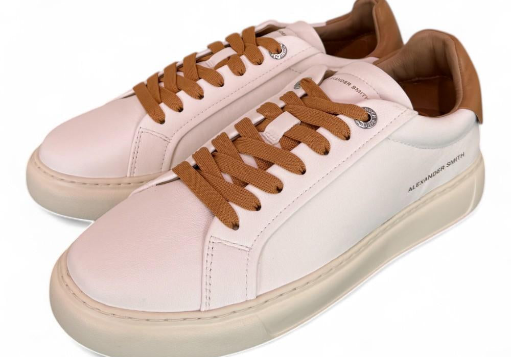 Sneaker uomo Soho white mustard Alexander Smith<BR/> 