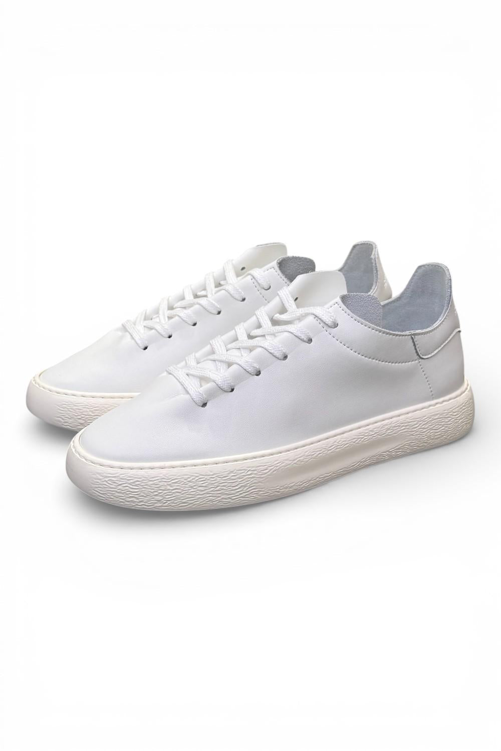 Sneaker uomo pelle bianca taglio vivo Stokton<BR/> 