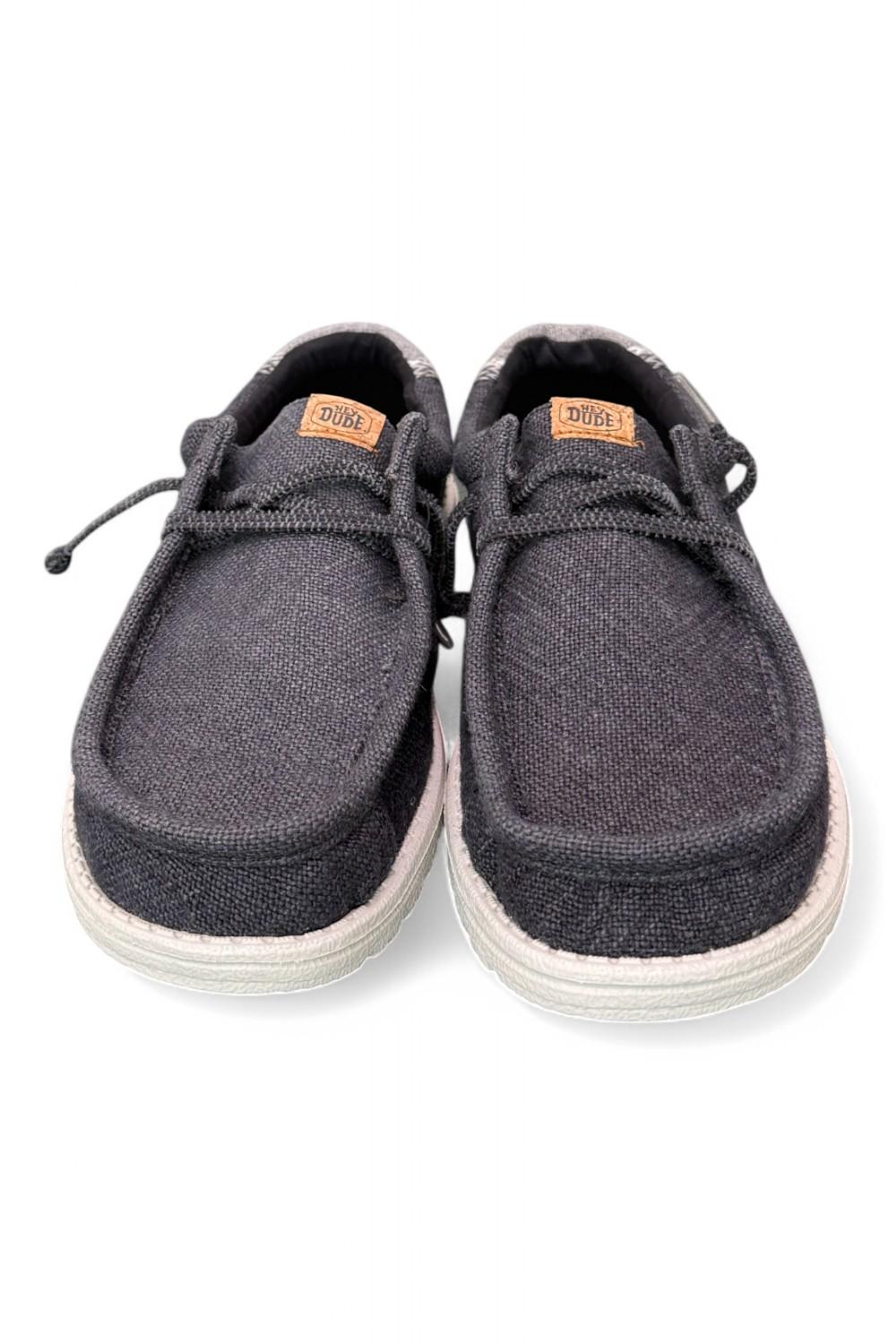 Sneaker uomo wally Juta grey black Hey Dude<BR/> 