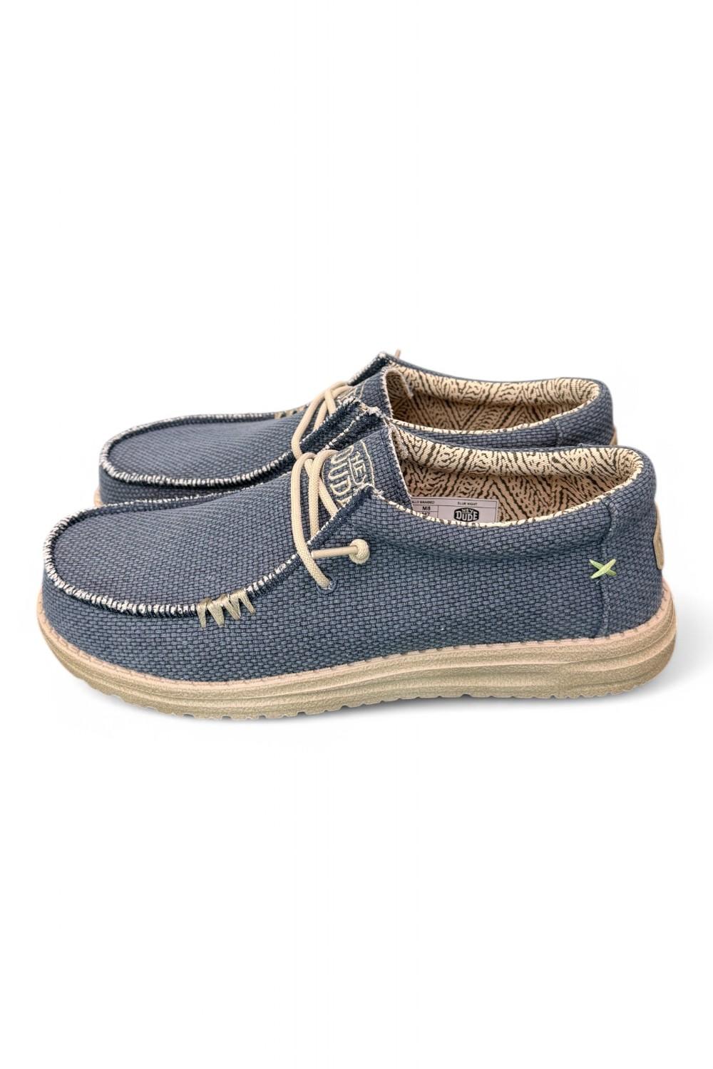 Sneaker uomo wally braided blu night Hey Dude 