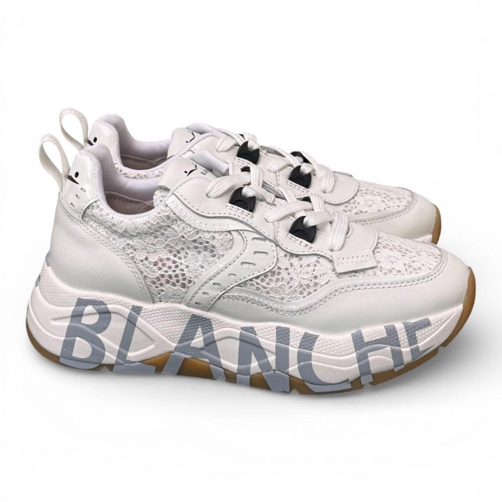 Sneaker donna Voile Blanche Club 105 bianca pizzo ON07 