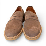 Mocassino camoscio taupe micro Exton 