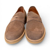 Mocassino camoscio taupe micro Exton 