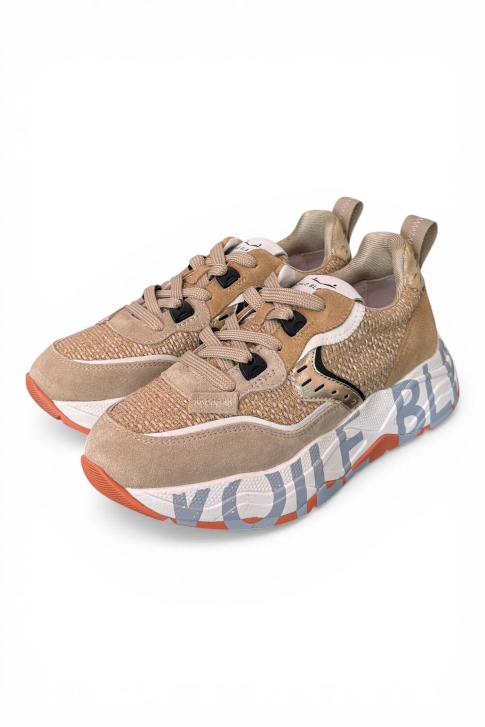 Sneaker donna Voile Blanche Club 105 sand rafia 2E44 