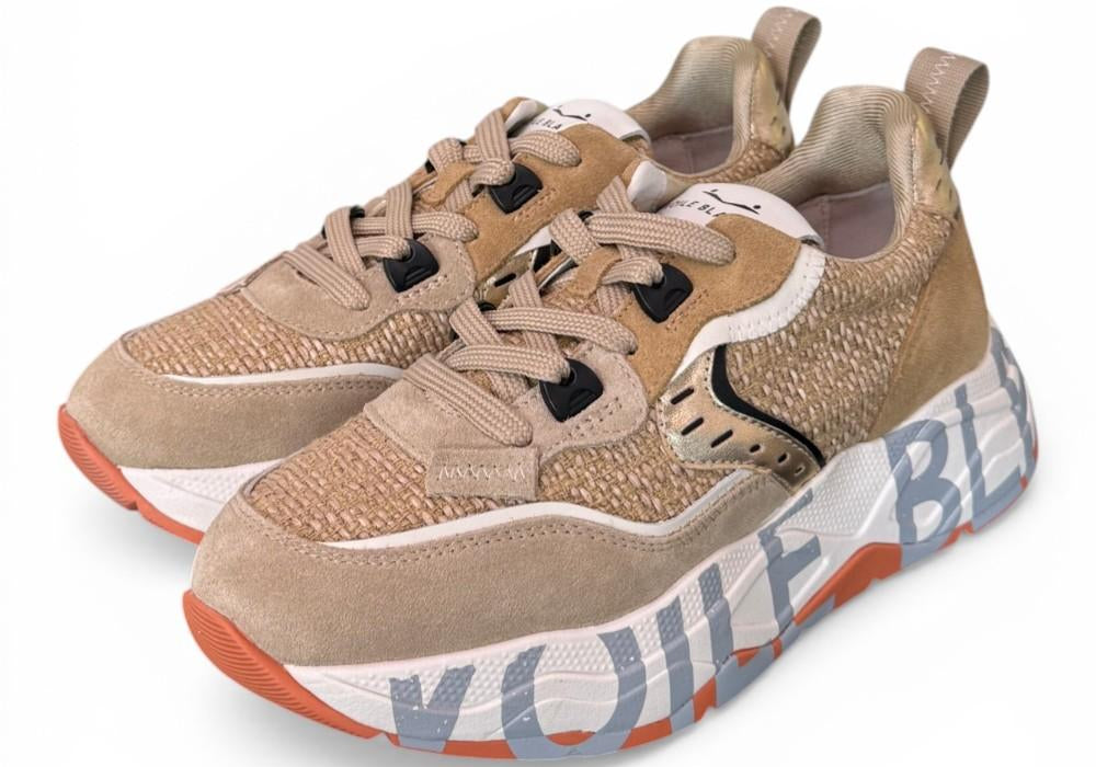 Sneaker donna Voile Blanche Club 105 sand rafia 2E44 