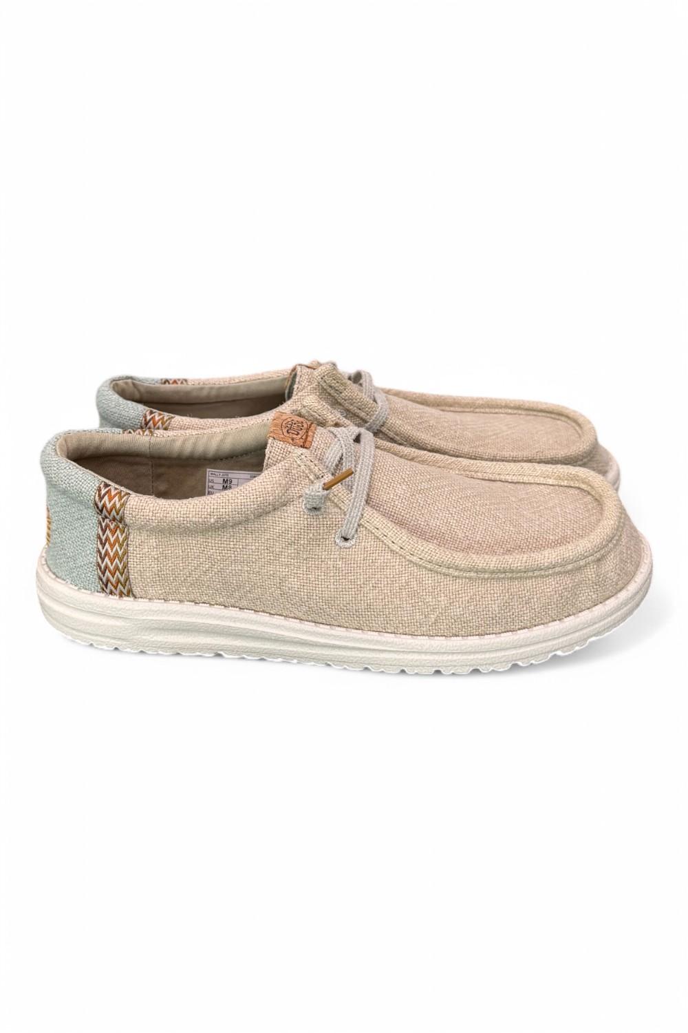 Sneaker uomo wally Juta stone beige Hey Dude<BR/> 
