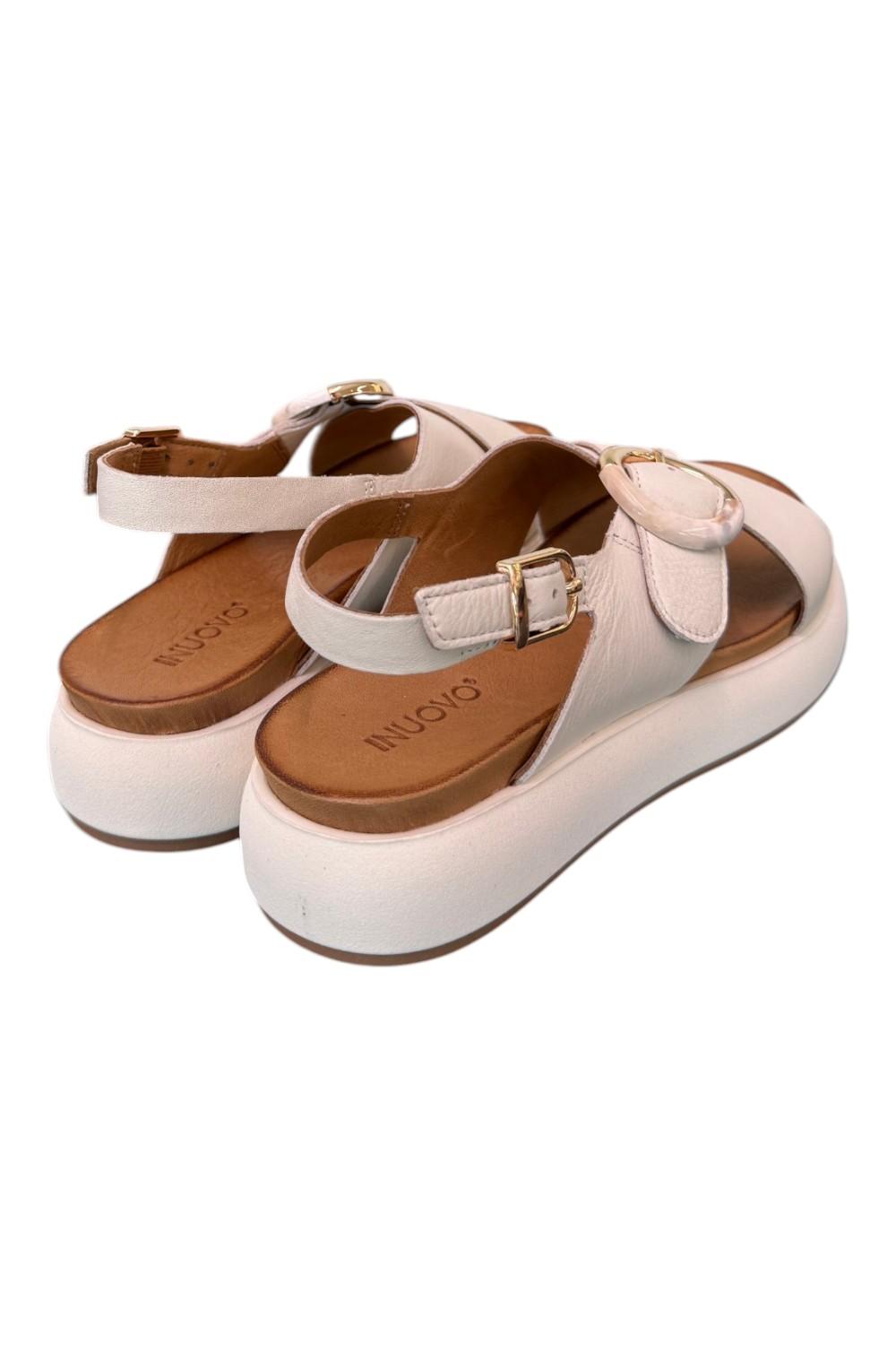 Sandalo incrocio latte Z40 Inuovo<BR/> 