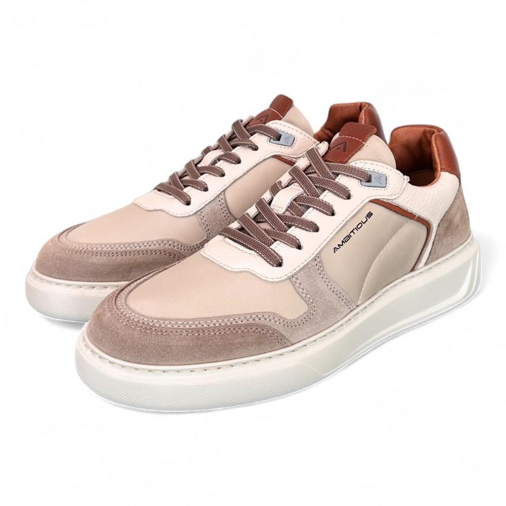 Sneaker uomo basket latte Ambitious 