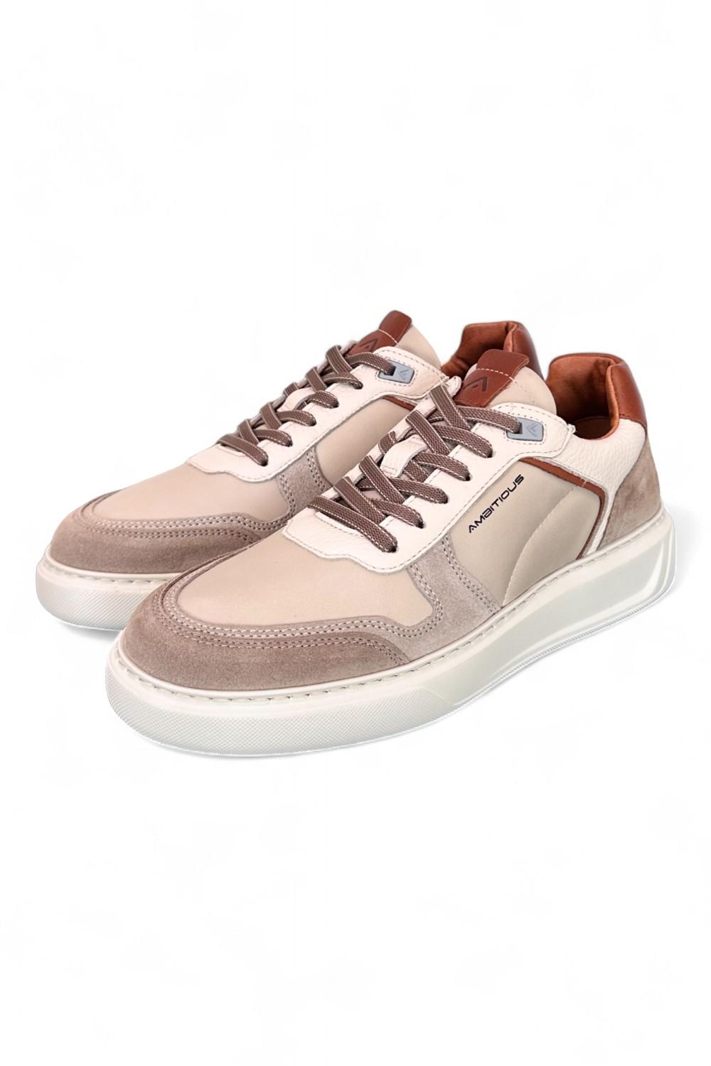 Sneaker uomo basket latte Ambitious 