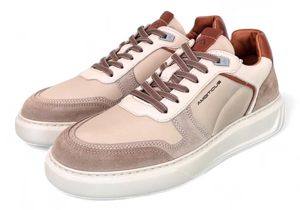 Sneaker uomo basket latte Ambitious 