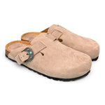 Sabot Taji by Lagoa in suede pietra 