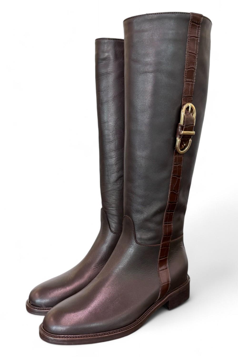 Stivale cavallerizzo testa di moro accessorio Cuir Noir 