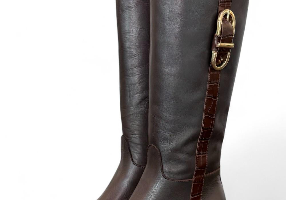 Stivale cavallerizzo testa di moro accessorio Cuir Noir 