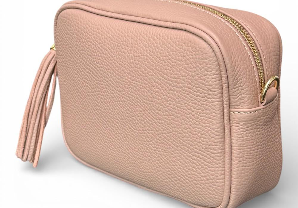 Borsina camera case pelle cipria 