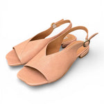 Sandalo pelle nature Cuir Noir<BR/> 