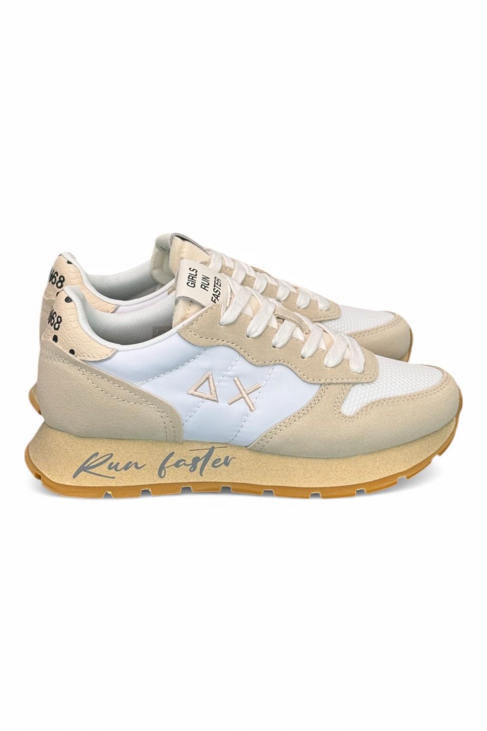 Sneaker donna SUN 68 ALLY vintage bianco panna 