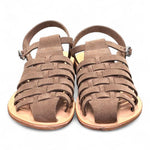 Sandalo gabbia in suede beige Stringart 