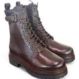 Anfibio pelle moka con fibbia Mjus<BR/> 